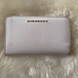 Authentic White Burberry Wallet